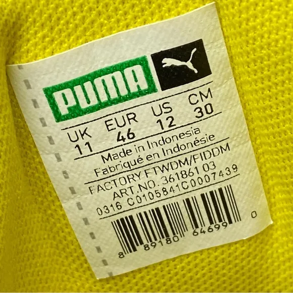 PUMA Mid ME Iced Suede Shoes Men’s US Sz 12 Triple Yellow Suede Fashion Sneakers