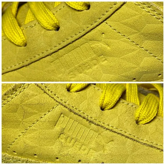 PUMA Mid ME Iced Suede Shoes Men’s US Sz 12 Triple Yellow Suede Fashion Sneakers