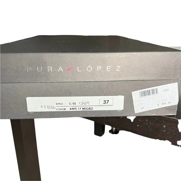 Pura Lopez Over Knee Suede Boots Kitten Heels