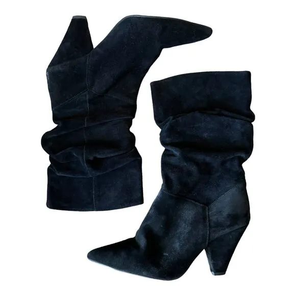 Pure Navy Aturo Slouch Suede Black boots size 9