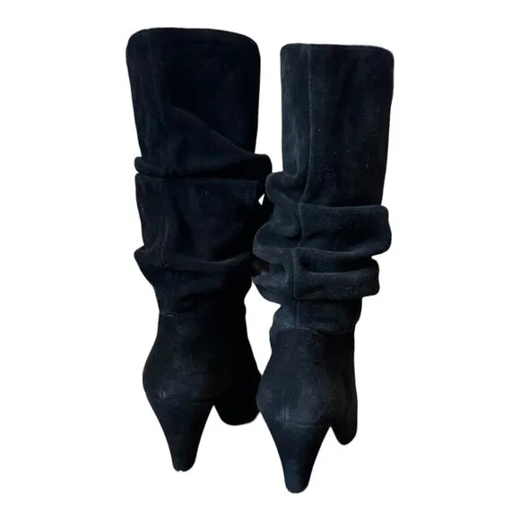 Pure Navy Aturo Slouch Suede Black boots size 9