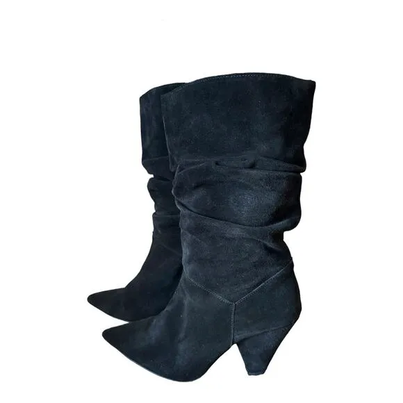 Pure Navy Aturo Slouch Suede Black boots size 9