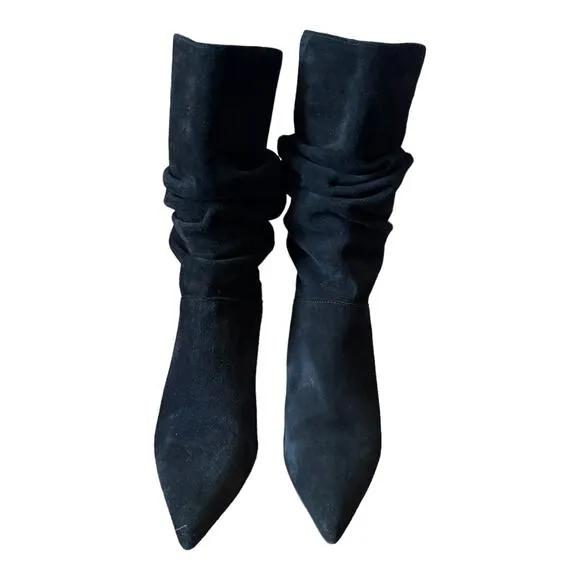 Pure Navy Aturo Slouch Suede Black boots size 9