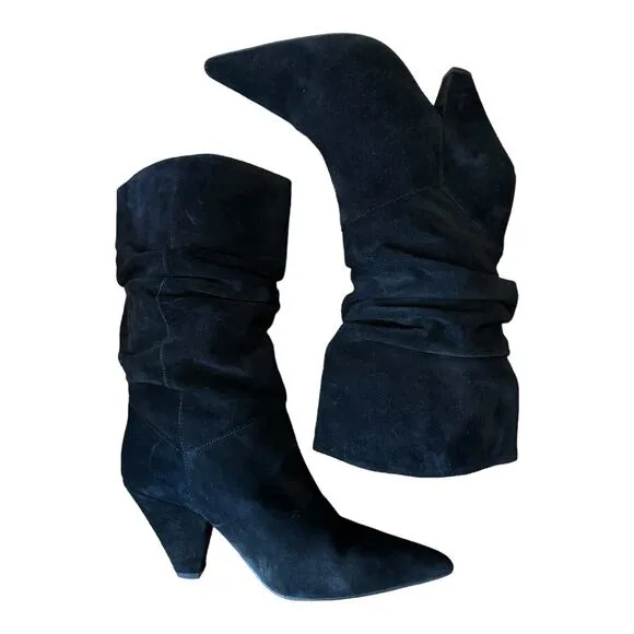 Pure Navy Aturo Slouch Suede Black boots size 9