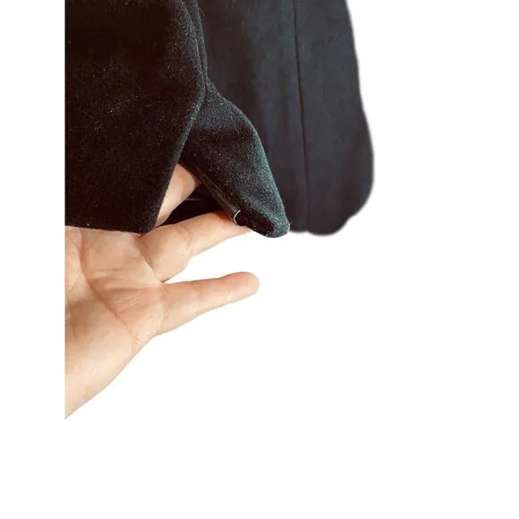 Quiet Lux J. Crew Womens 8 Black Wool Vintage Double Breasted Lined Retro Coat