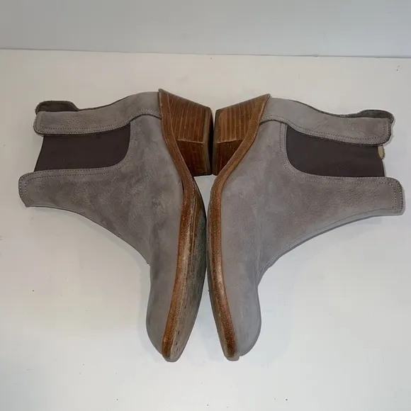 Rag &amp; Bone Grey Dixon Waxed Suede Ankle Boots/Booties SZ 37.5