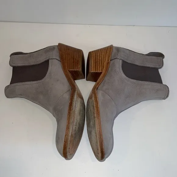 Rag &amp; Bone Grey Dixon Waxed Suede Ankle Boots/Booties SZ 37.5