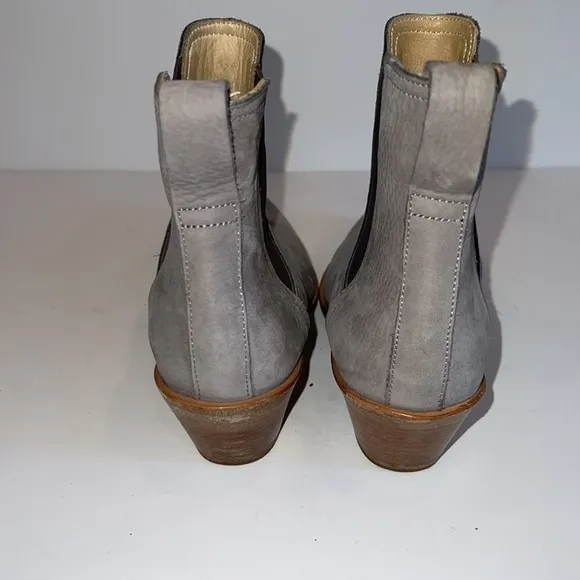 Rag &amp; Bone Grey Dixon Waxed Suede Ankle Boots/Booties SZ 37.5