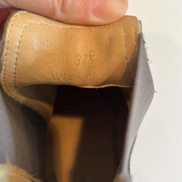 Rag &amp; Bone Grey Dixon Waxed Suede Ankle Boots/Booties SZ 37.5