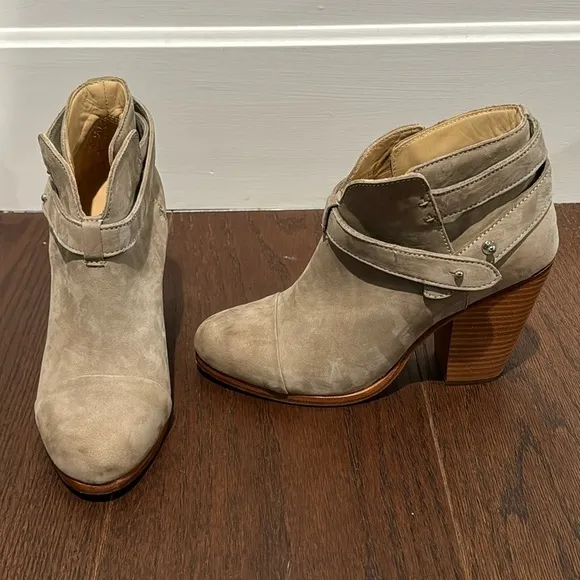 Rag &amp; Bone Women’s Grey Suede Harrow Boots Size 37.5/7.5