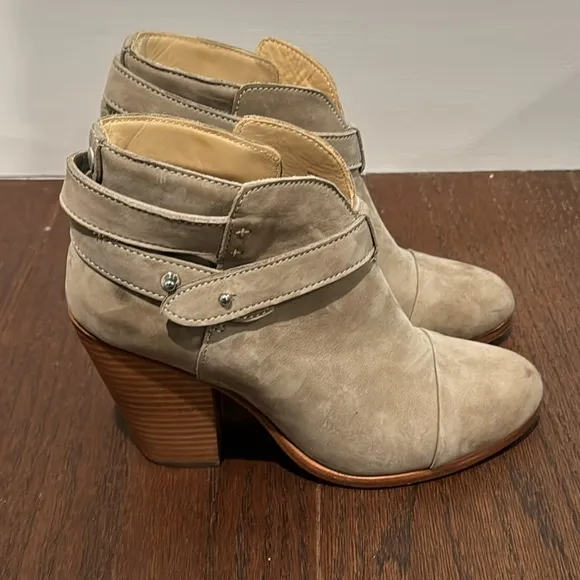 Rag &amp; Bone Women’s Grey Suede Harrow Boots Size 37.5/7.5