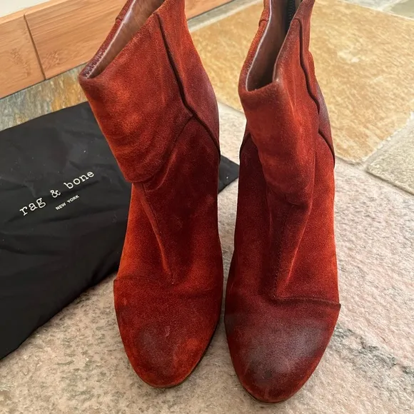 Rag and Bone Distressed Suede Boots