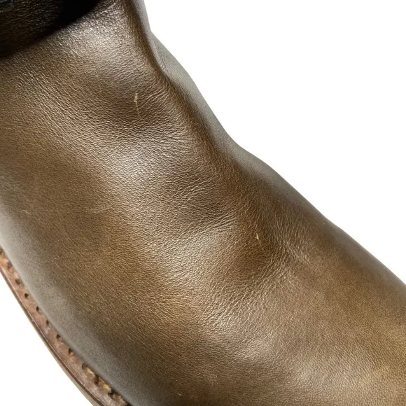 RAG AND BONE Two Tone Suede and Smooth Leather Strappy Moto Boots 8.5