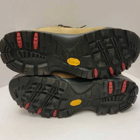 Raichle Hiking Boots Men's Size 9 Brown Leather Explorer Gore Tex LS Vibram Sole