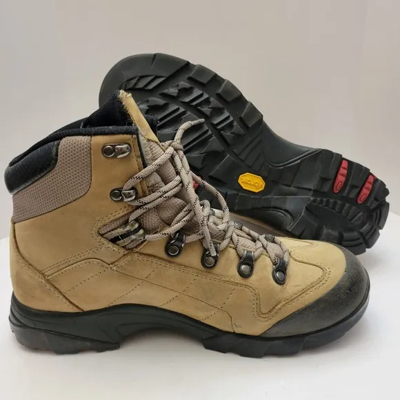 Raichle Hiking Boots Men's Size 9 Brown Leather Explorer Gore Tex LS Vibram Sole