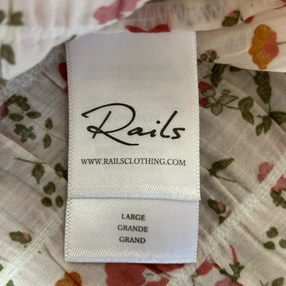 Rails Womens Addison Pink Floral Smocked Short Mini Skirt Large