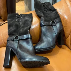 Ralph Lauren purple Label Boots.whiskey leather.Size 39 . Made In Italy