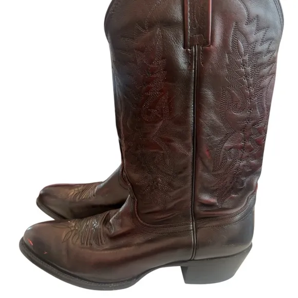 Rare Vintage Nocona Black Cherry Western Cowboy Boots Men's