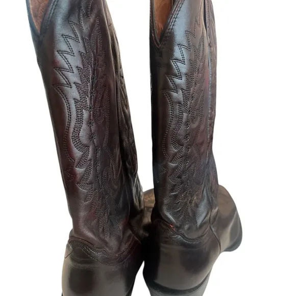 Rare Vintage Nocona Black Cherry Western Cowboy Boots Men's