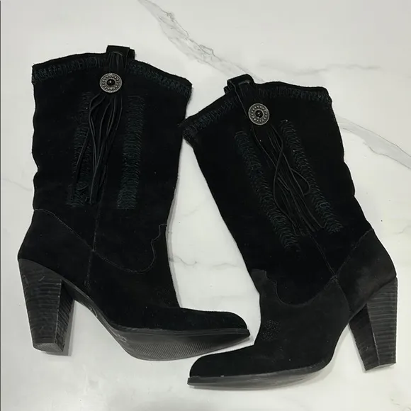 Reba Black Suede Women's Boots