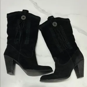 Reba Black Suede Women's Boots