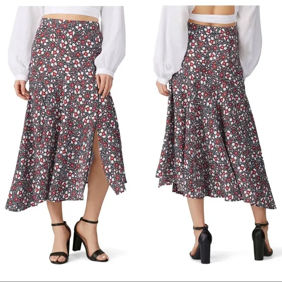 Rebecca Minkoff Reiana Floral Midi Skirt, NWT