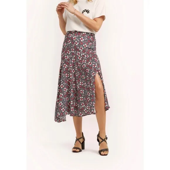 Rebecca Minkoff Reiana Floral Midi Skirt, NWT