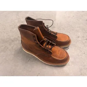 Red Wing Men's 1907 Moc Toe Boots Brown Size 10.5 Lace Up Casual