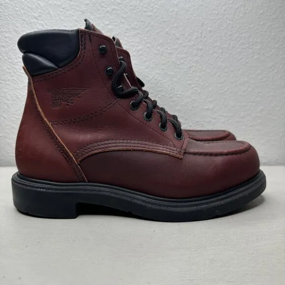 Red Wing Style 202 Red Leather Moc Toe Made In USA Boots