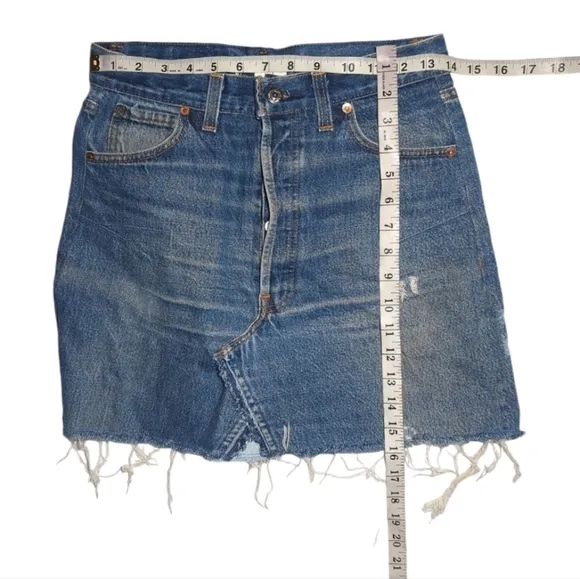 RE/DONE x Levi’s Reconstruction High Waist Denin Mini Skirt Size 27