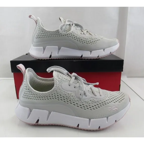 Reebok ZIG SKY Running Shoes Lace Up Sneaker Comfort Footbed Grey Size 8