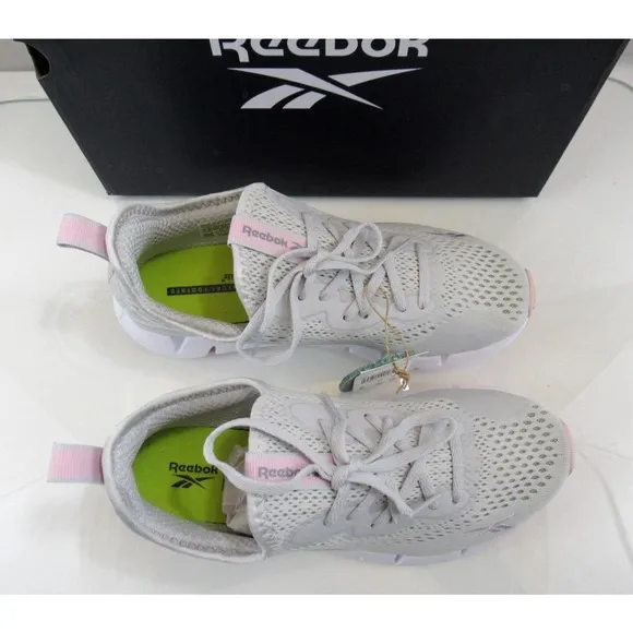 Reebok ZIG SKY Running Shoes Lace Up Sneaker Comfort Footbed Grey Size 8
