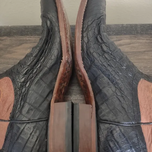 Resistol Ranch By Lucchese Caiman Round Toe Cowboy Boots Men's Size 11 D