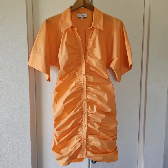 Revolve L'ACADEMIE Melissa Mini Poplin Shirtdress NWOT Sz L Summer Day To Night