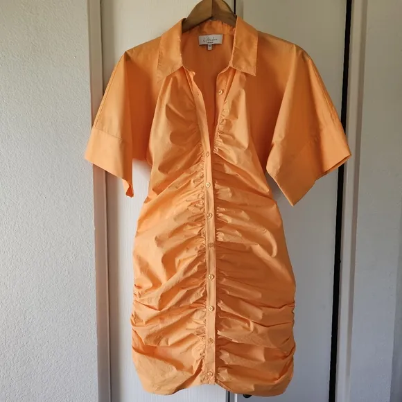 Revolve L'ACADEMIE Melissa Mini Poplin Shirtdress NWOT Sz L Summer Day To Night