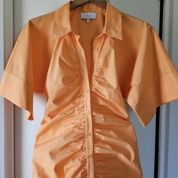 Revolve L'ACADEMIE Melissa Mini Poplin Shirtdress NWOT Sz L Summer Day To Night