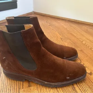Rider Boot Co. Rust Brown Suede Chelsea Boots US10
