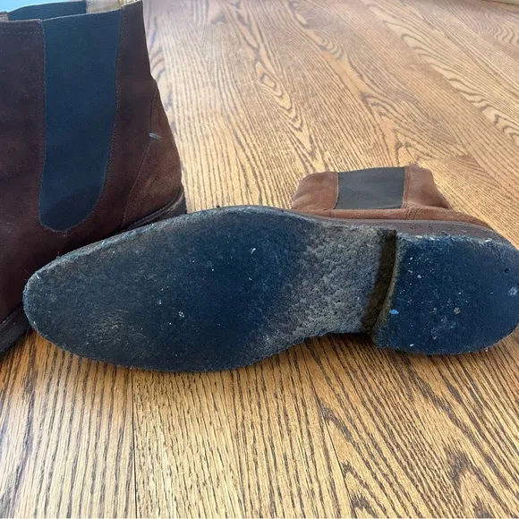 Rider Boot Co. Rust Brown Suede Chelsea Boots US10