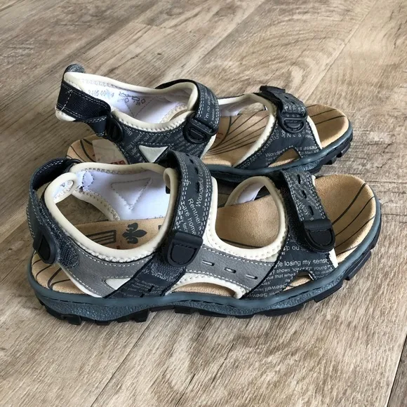 Rieker Hook and Loop Hiking Sandals.