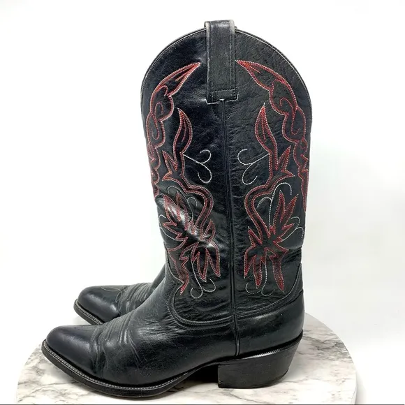 Rio Bravo Leather Western Boots 9.5 Mens Rodeo Barn Cowboy Riding Utility Work