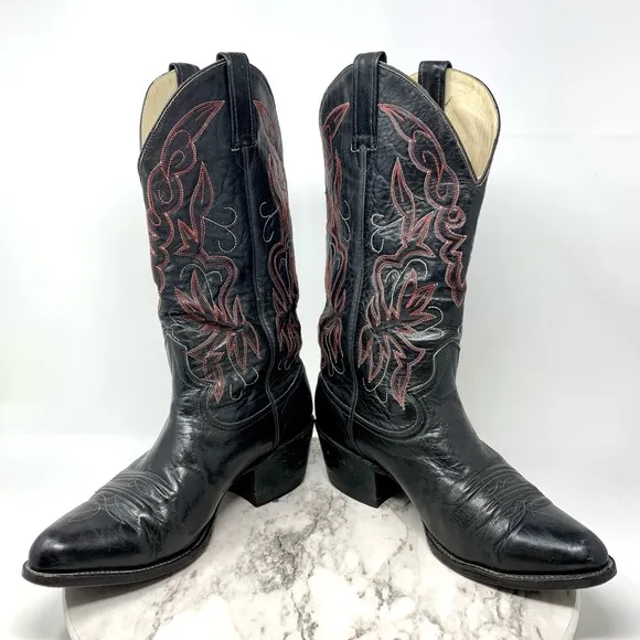 Rio Bravo Leather Western Boots 9.5 Mens Rodeo Barn Cowboy Riding Utility Work