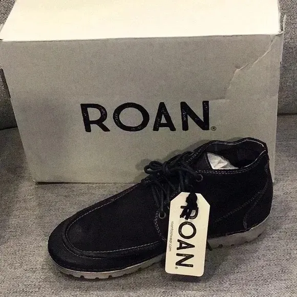 ROAN By BED|STU Tobias Black Oiled Suede Chukka Boots Size 8.5