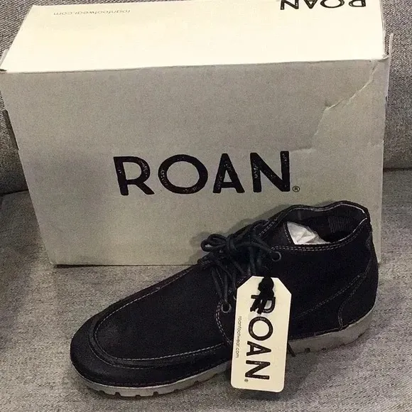 ROAN By BED|STU Tobias Black Oiled Suede Chukka Boots Size 8.5