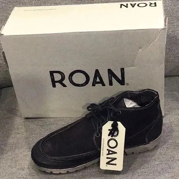 ROAN By BED|STU Tobias Black Oiled Suede Chukka Boots Size 8.5