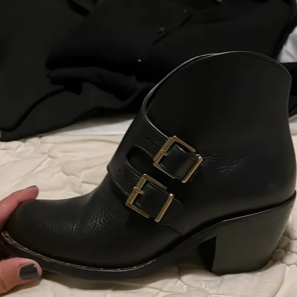 Robert clegerie Black leather mini boots