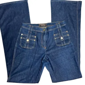 Roberto Cavalli Dark Wash Bootcut Jeans - Timeless Glam with Iconic Details