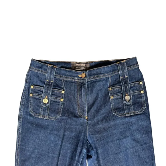 Roberto Cavalli Dark Wash Bootcut Jeans - Timeless Glam with Iconic Details