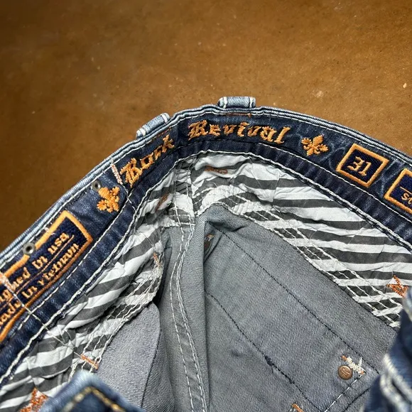 Rock Revival Blue Straight Jeans with Faded Look