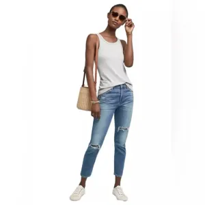 Rocket Crop High Rise Skinny Jean In Messenger
