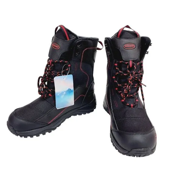 Rockmark Winter Snow Boots Men's Sz 7 Black Outdoor Warm Mid Calf Waterproof New